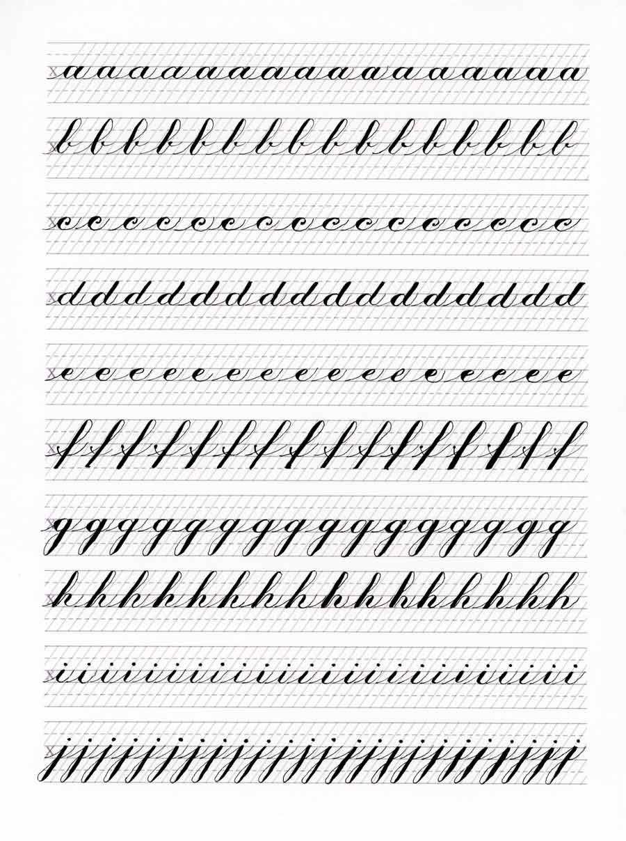 Calligraphy exercises by Daniel, a Life Drawing Academy student