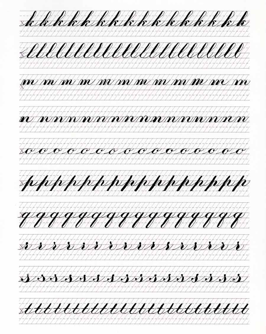 Calligraphy exercises by Daniel, a Life Drawing Academy student