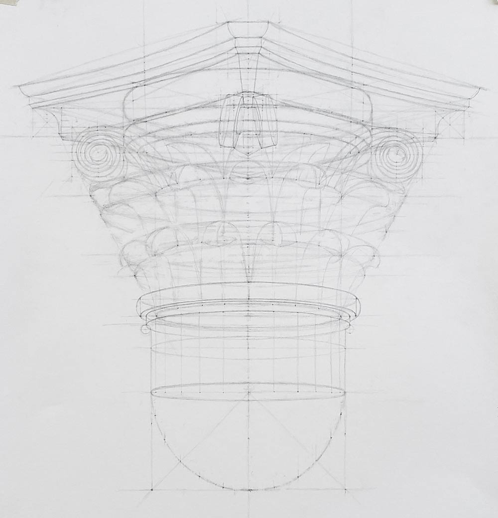 How to Draw a Corinthian Order Capital