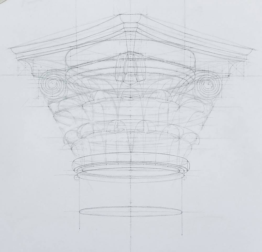 How to Draw a Corinthian Order Capital