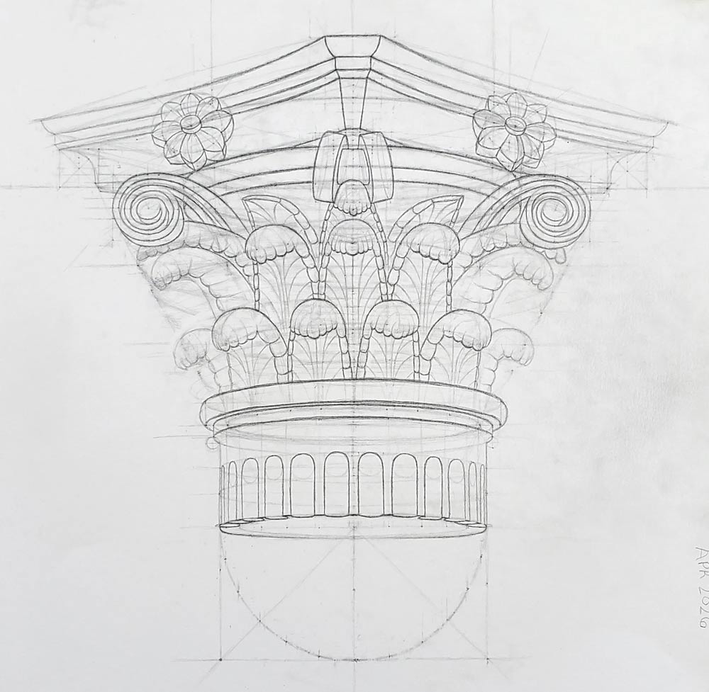 How to Draw a Corinthian Order Capital