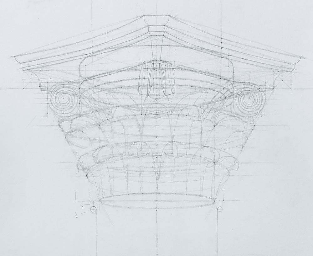 How to Draw a Corinthian Order Capital
