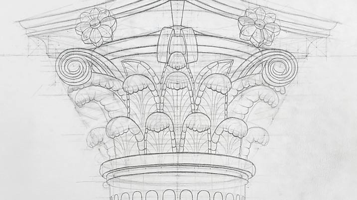 How to Draw a Corinthian Order Capital