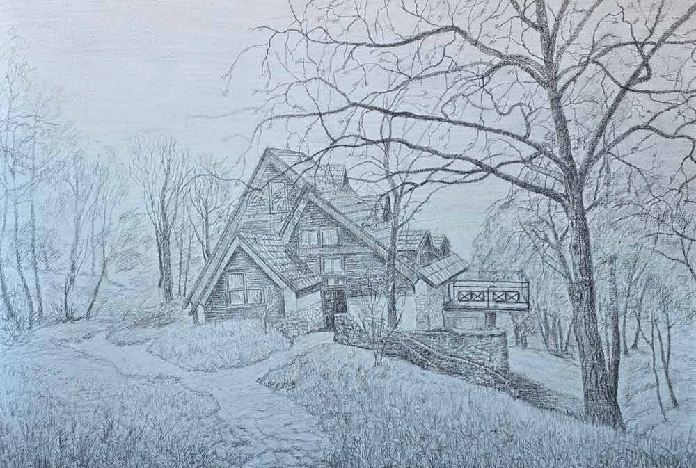 Plein air drawings by Ljiljana, a Life Drawing Academy student