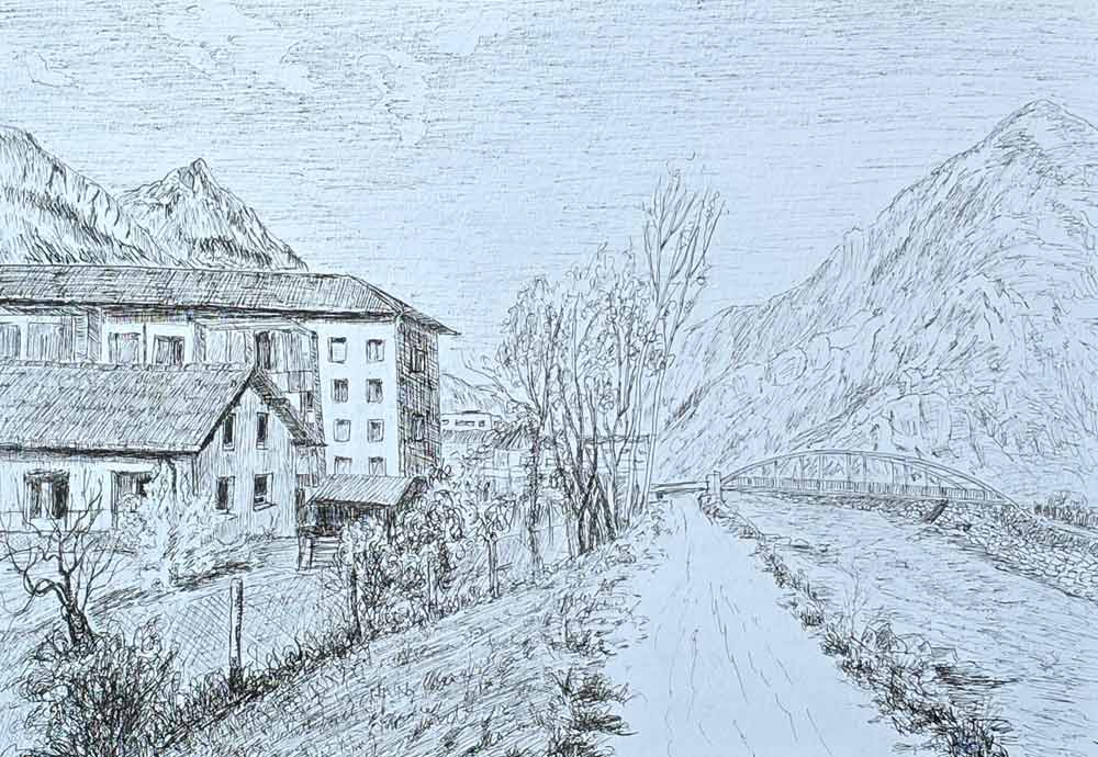 Plein air drawings by Ljiljana, a Life Drawing Academy student