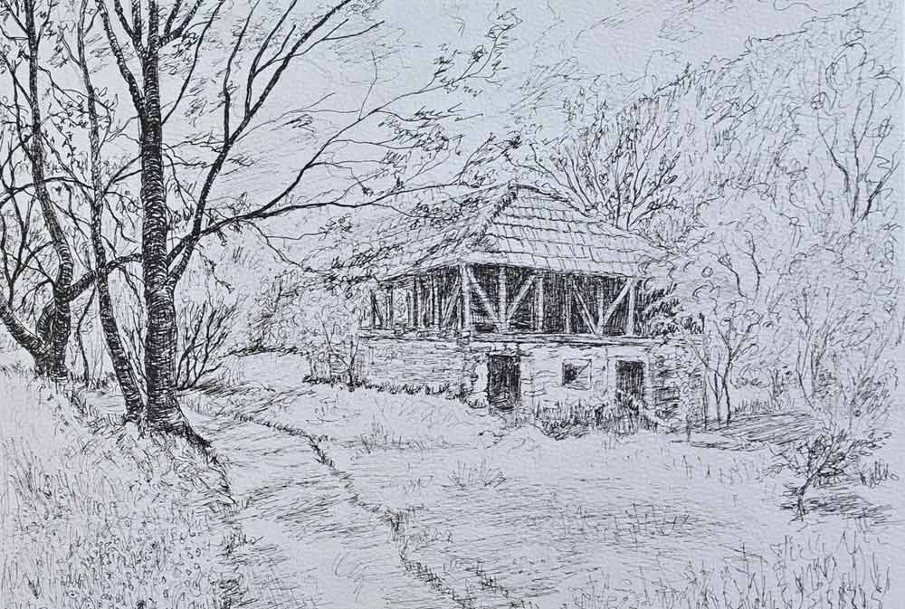 Plein air drawings by Ljiljana, a Life Drawing Academy student