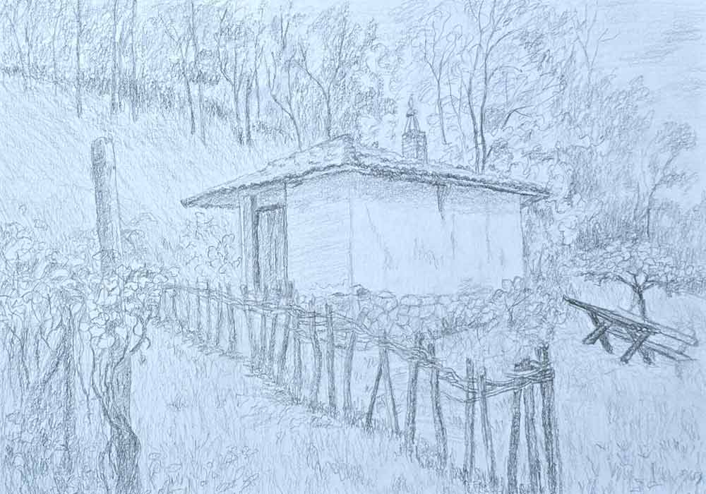 Plein air drawings by Ljiljana, a Life Drawing Academy student