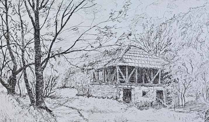 Plein air drawings by Ljiljana, a Life Drawing Academy student
