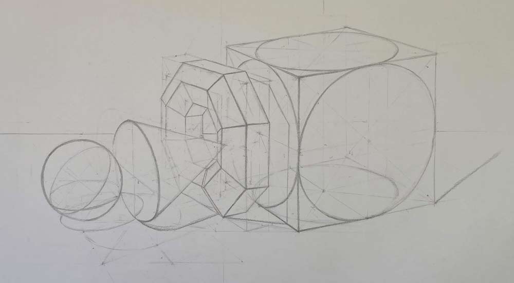 Still life drawings by Joselyn, a Life Drawing Academy Correspondence Course student