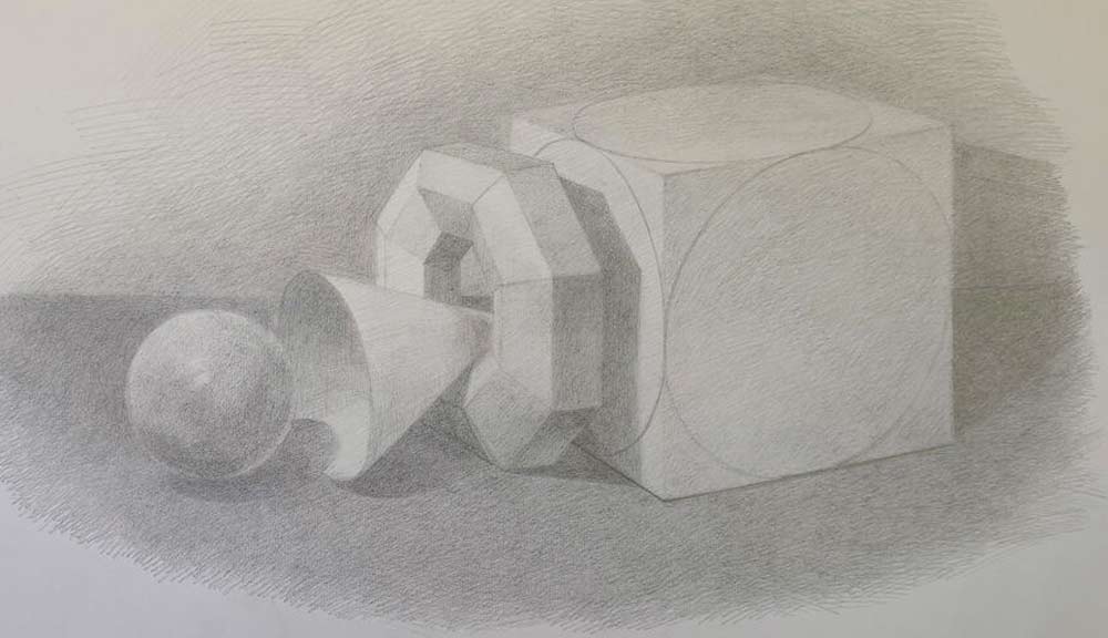 Still life drawings by Joselyn, a Life Drawing Academy Correspondence Course student
