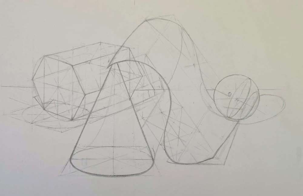 Still life drawings by Joselyn, a Life Drawing Academy Correspondence Course student