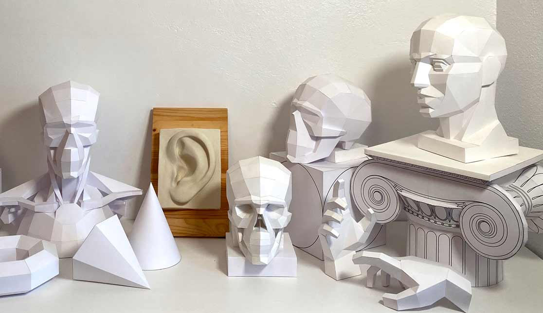 Best Paper Skull Models