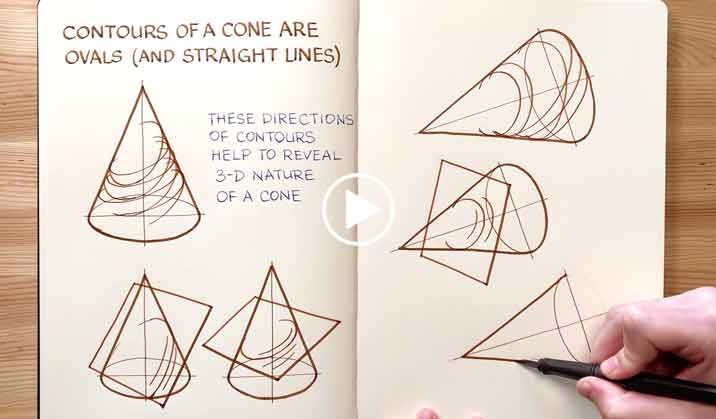 Contours of a Cone - Life Drawing Academy