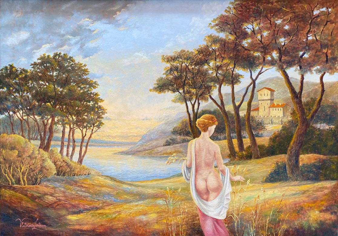 Encaustic Landscape by Vladimir London