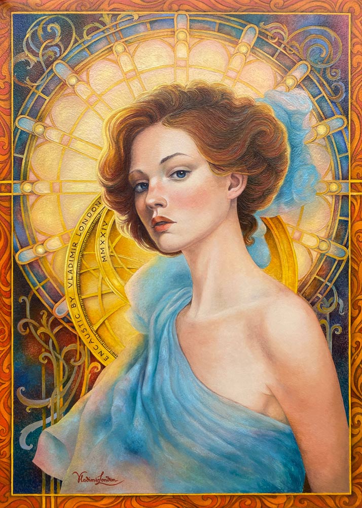 Encaustic Portrait by Vladimir London