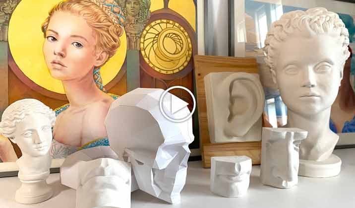 How to Cast a Nose Sculpture - Sculpting lessons at Life Drawing Academy