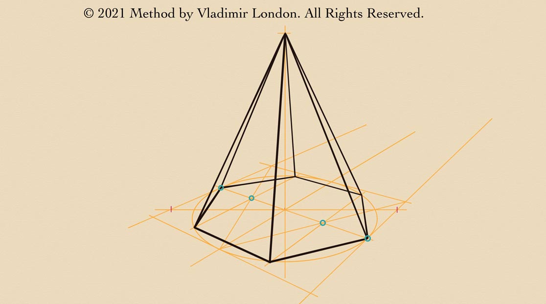 How to Draw Hexagonal Pyramids