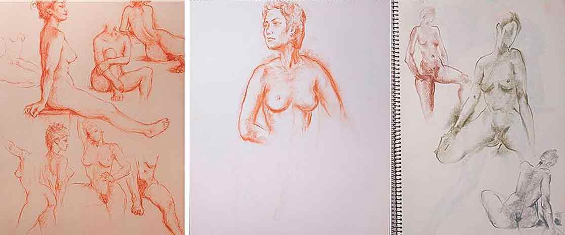 Three Life Drawing Artists of the 20th Century