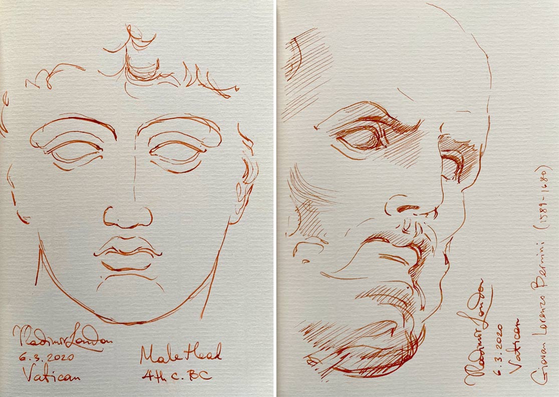 Sketches by Vladimir London, Life Drawing Academy tutor