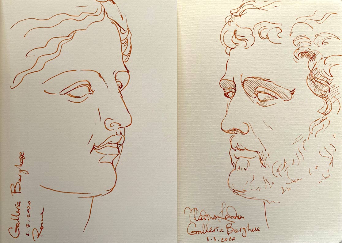 Sketches by Vladimir London, Life Drawing Academy tutor